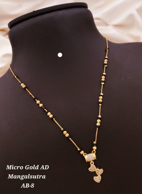 Micro gold ad manglsutra ab 8 Cheap artificial jewellery in Surat